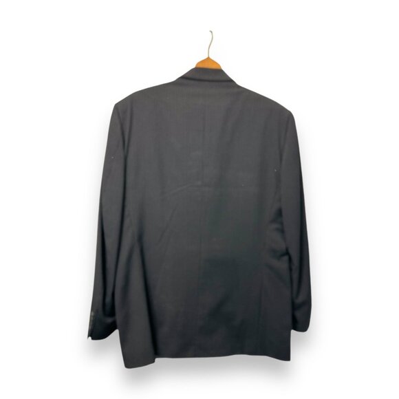 J. Ferrar Mens 2-Piece Pinstripe Wool Suit Jacket & Pants Size 44L - Picture 4 of 12